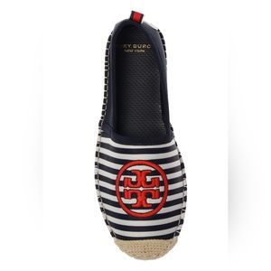 Tory Burch Water Espadrille Neoprene Style 73076 Navy/Ivory Size 9